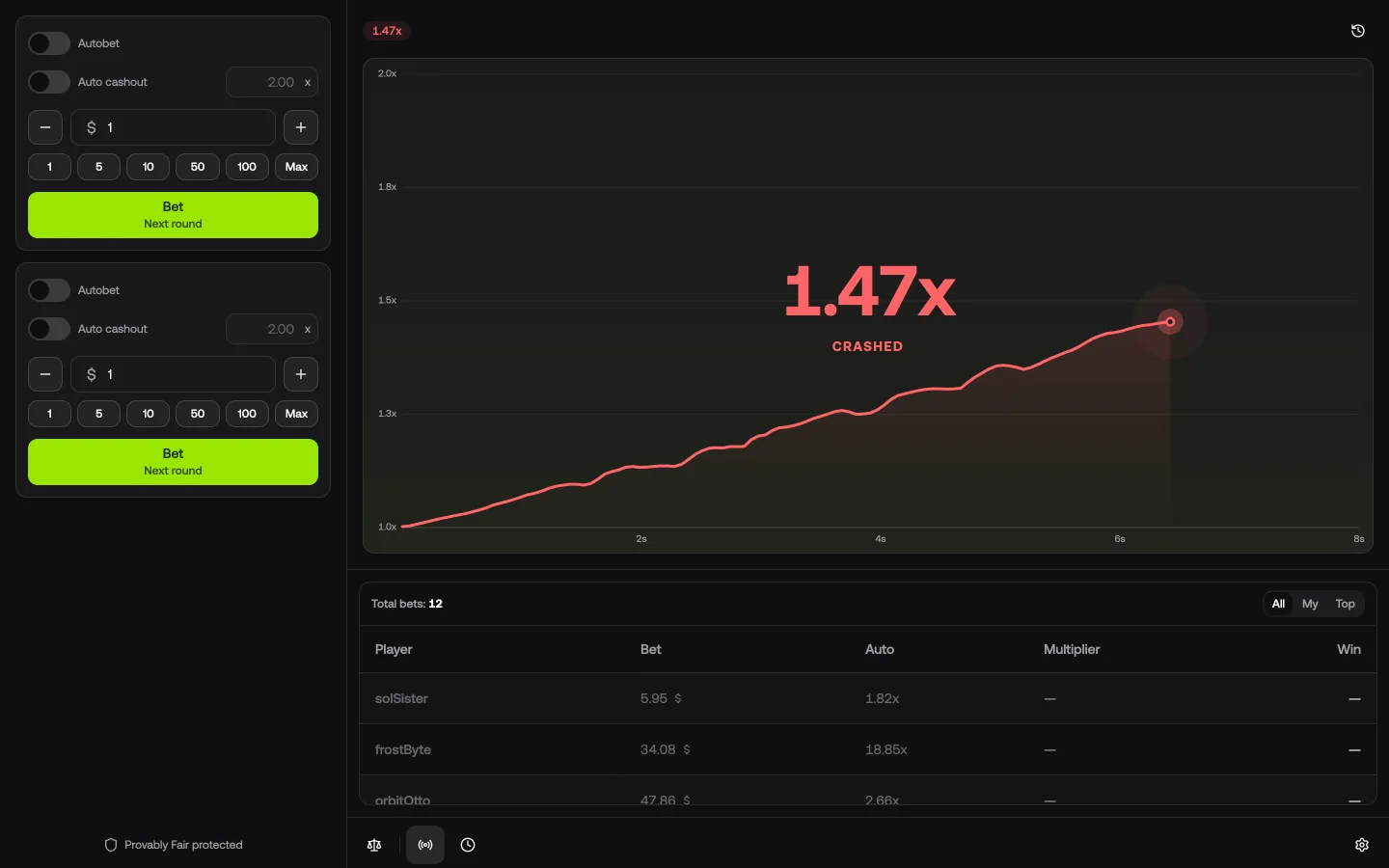 crash interface